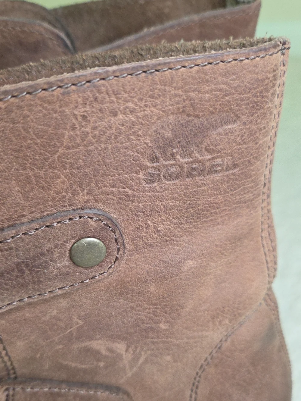 Women's Sorel Joan Of Artic Brown Wedge Boots Sz 7.5